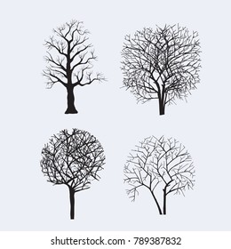 tree silhouettes for design