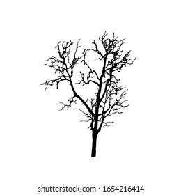 Tree silhouettes on white background. Vector illustration design.