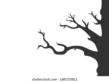 Tree silhouettes on white background, Nature vector illustration