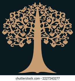 Tree silhouettes. Vector file illustration.
