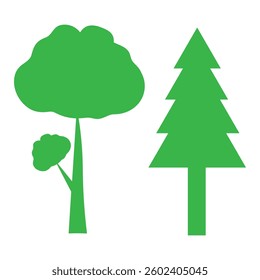 tree silhouettes vector icon with white background 