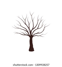 Dead Tree Without Leaves Vector Illustration Stock Vector (Royalty Free ...