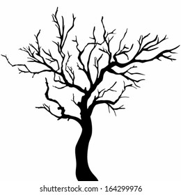 Tree silhouettes. Vector illustration.