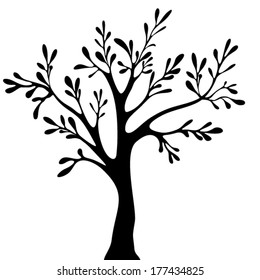 Tree silhouettes. Vector illustration.