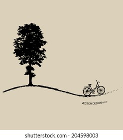 Tree silhouettes. Vector illustration.
