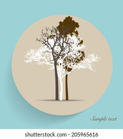 Tree silhouettes. Vector illustration.