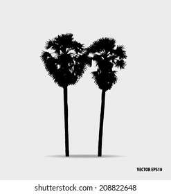 Tree silhouettes. Vector illustration.