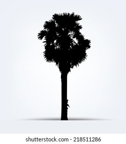 Tree silhouettes. Vector illustration.