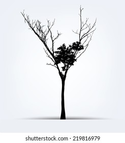 Tree silhouettes. Vector illustration.