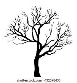 Tree silhouettes. Vector illustration.