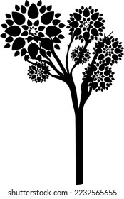 Tree silhouettes vector for websites, graphics design, printing, video making 