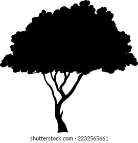 Tree silhouettes vector for websites, graphics design, printing, video making 