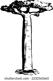 Tree silhouettes vector for websites, graphics design, printing, video making 