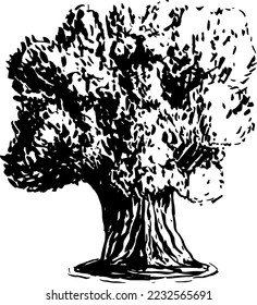 Tree silhouettes vector for websites, graphics design, printing, video making 