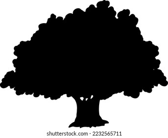 Vectores de siluetas de árbol para sitios web, diseño gráfico, impresión, producción de vídeo 
