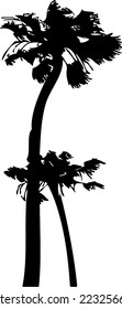 Tree silhouettes vector for websites, graphics design, printing, video making 