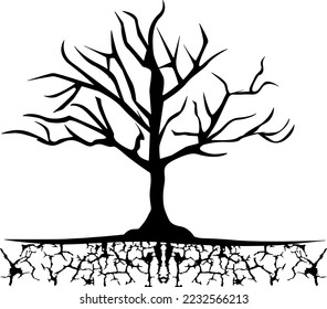 Vectores de siluetas de árbol para sitios web, diseño gráfico, impresión, producción de vídeo 