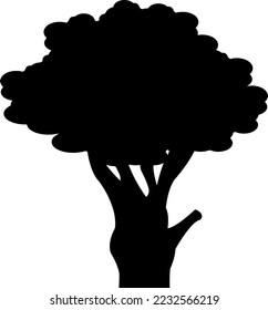 Tree silhouettes vector for websites, graphics design, printing, video making 