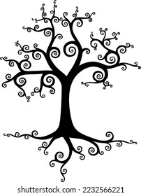 Tree silhouettes vector for websites, graphics design, printing, video making 