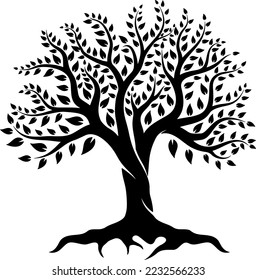 Tree silhouettes vector for websites, graphics design, printing, video making 