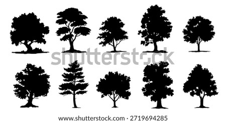 tree silhouettes volume 2 on the white background