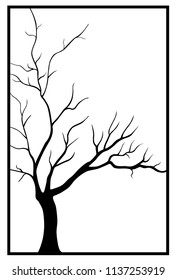 Tree silhouettes without leaves