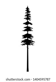 tree silouette coniferous vector logo tattoo design template, tree pine silhouette vector, tattoo tribal cedar design isolated on white background