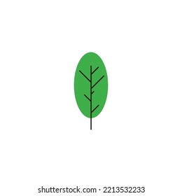 Tree, simple, geometric symbol simple logo vector