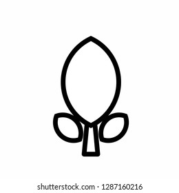 Tree simple icon set. Silhouette symbol. Negative space. Vector isolated outline minimal illustration