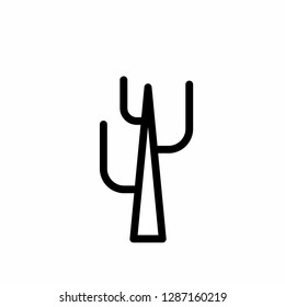 Tree simple icon set. Silhouette symbol. Negative space. Vector isolated outline minimal illustration