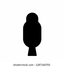 Tree simple icon set. Silhouette symbol. Negative space. Vector isolated illustration