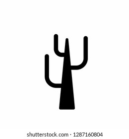 Tree simple icon set. Silhouette symbol. Negative space. Vector isolated illustration