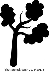 Tree simple icon vector art on white background