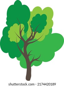 Tree simple icon vector art on white background