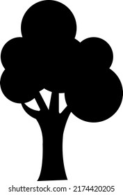 Tree simple icon vector art on white background