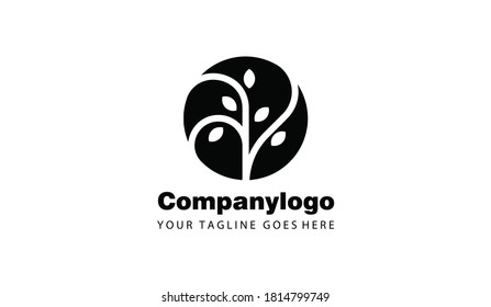 Tree for simple logo design. tree illustration vector template