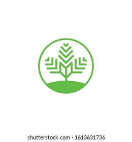tree simple logo design vector