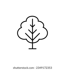 Icono de contorno minimalista simple de árbol. Perfecto para sitios web, libros, tiendas, tiendas. Actrazo editable con estilo de contorno minimalista