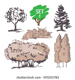 Tree sketches set
