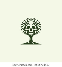 Tree Skull Logo for sale.