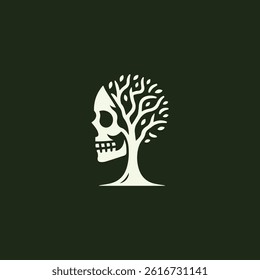 Tree Skull Logo for sale.