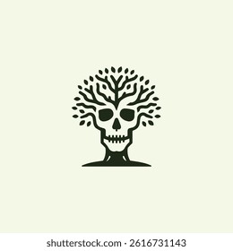 Tree Skull Logo for sale.