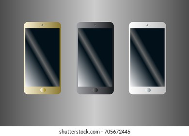 tree smartphone gold black and white color