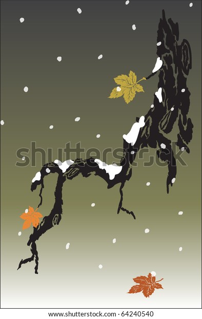 Tree Snow Stock Vector (Royalty Free) 64240540