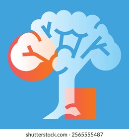 Tree with snow branch  line black icon. Sign for web page, mobile app, button, logo. Vector isolated button. Editable stroke.
