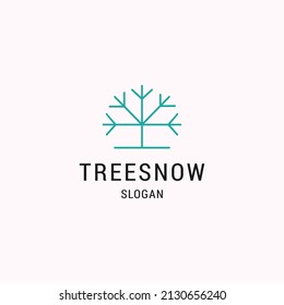 tree snow forest for logo design 