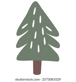 tree with snow on transparent background