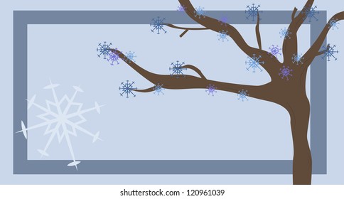 tree with snowflakes