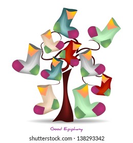 Tree with socks of the Epiphany