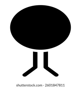 Tree solid icon with round-shaped foliage, symbolizing nature, growth, and sustainability.